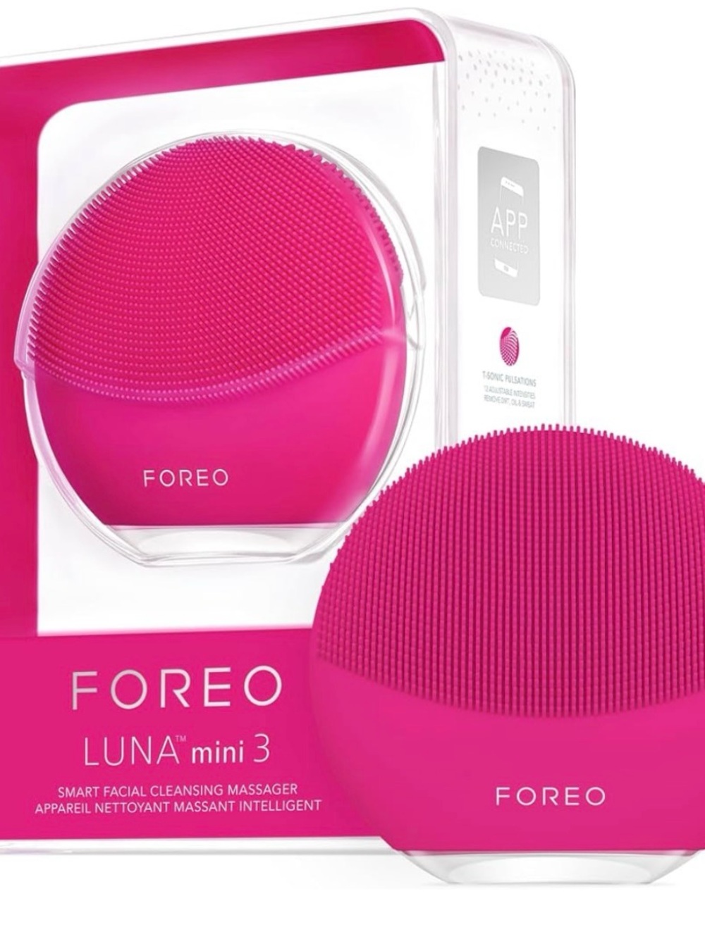 FOREO Pink Facial Cleansing Massager Mini 3